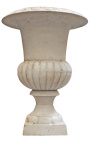 Large vase Medicis white cast iron
