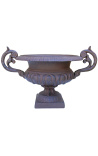 Vaso Medici in ghisa con manici a patina grezza