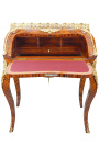 Bureau Scriban de style Louis XV avec marqueterie et bronzes