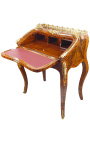Desk Scriban Louis XV style marquetry and bronze