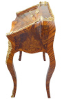 Desk Scriban Louis XV style marquetry and bronze