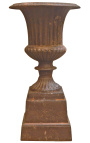 Medicis vase weathered rusty effect on pedestal