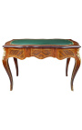 Louis XV stil skrivbord med 3 lådor med marquetry grön skrivyta - 16