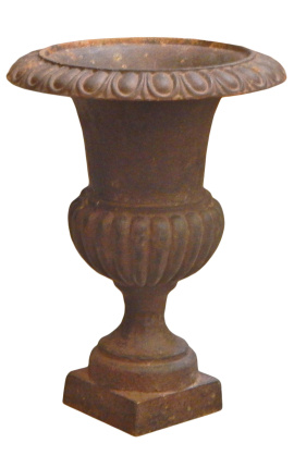 Medici váza öntöttvas rozsda színű patina