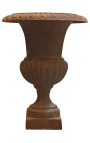 Medici-Vase aus Gusseisen mit rostfarbener Patina