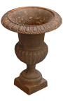 Medici vase cast iron rust colored patina