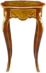 Kvadratna miza v Louis XV Style Inlaid Wood, Bronaste in naslikane glasbene dekoracije. - 17