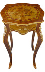 Kvadratna miza v Louis XV Style Inlaid Wood, Bronaste in naslikane glasbene dekoracije. - 18