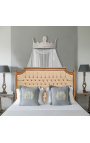 Сенник за легло в бежово дърво във формата на корона