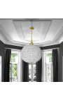 Large chandelier ball chandelier with clear glass bronze 