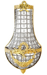 Balloon Wall chandelier (sconce) with glass decorations bronze 