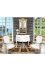 Baroka apvalks Louis XV stils balta un zelta bronzas