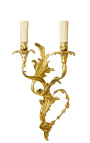 Wall lamp with bronze scrolls acanthus