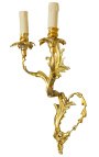 Wall lamp with bronze scrolls acanthus