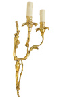 Wandleuchte mit Akanthus-Schnörkeln aus Bronze