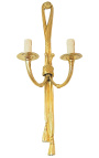 Grote wandlamp brons Lodewijk XVI stijl met linten