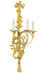 Great wall light bronze ormoulu Louis XVI style with three sconces