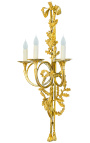 Flott vegglys bronse ormoulu Louis XVI stil med tre lampetter
