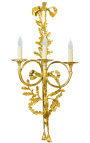 Velká nástěnná světlá bronzová ormoulu ve stylu Ludvíka XVI. se třemi nástěnnými svícny