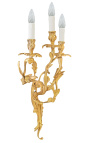 Stor lampet 3 grene Louis XV rokoko stil guld bronze