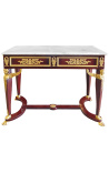 Empire style middle console with bronze and white marble