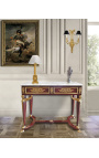 Empire style middle console with bronze and white marble