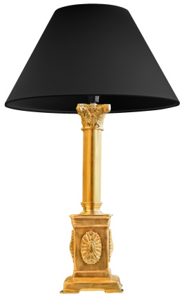 Lampada stile impero in bronzo dorato