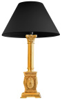 Lampada stile impero in bronzo dorato