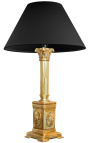 Lampada stile impero in bronzo dorato