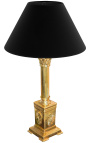 Lampada stile impero in bronzo dorato