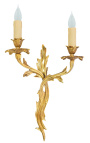 Vegglampe i bronse akantus blader Louis XV