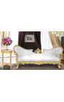 Grande supporto rotondo e dorato in stile Luigi XVI con marmo beige