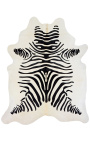 Tapete de couro legítimo com estampa de zebra