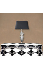 Lampe en bronze argenté, base en marbre
