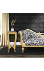 Hög modell gyllene sidobord fyrkantig formad Louis XV stil svart marmorskiva