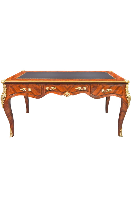 Stora Louis XV stil skrivbord I Rosewood Marquetry - 1