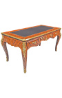 Grand bureau de style Louis XV en marqueterie