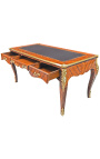 Grand bureau de style Louis XV en marqueterie