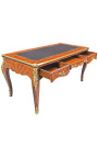 Grand bureau de style Louis XV en marqueterie