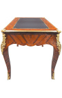 Grand bureau de style Louis XV en marqueterie