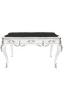 Liels baroka galda luksoforu stila luksoforu ar 3 pieskārieniem, balts 