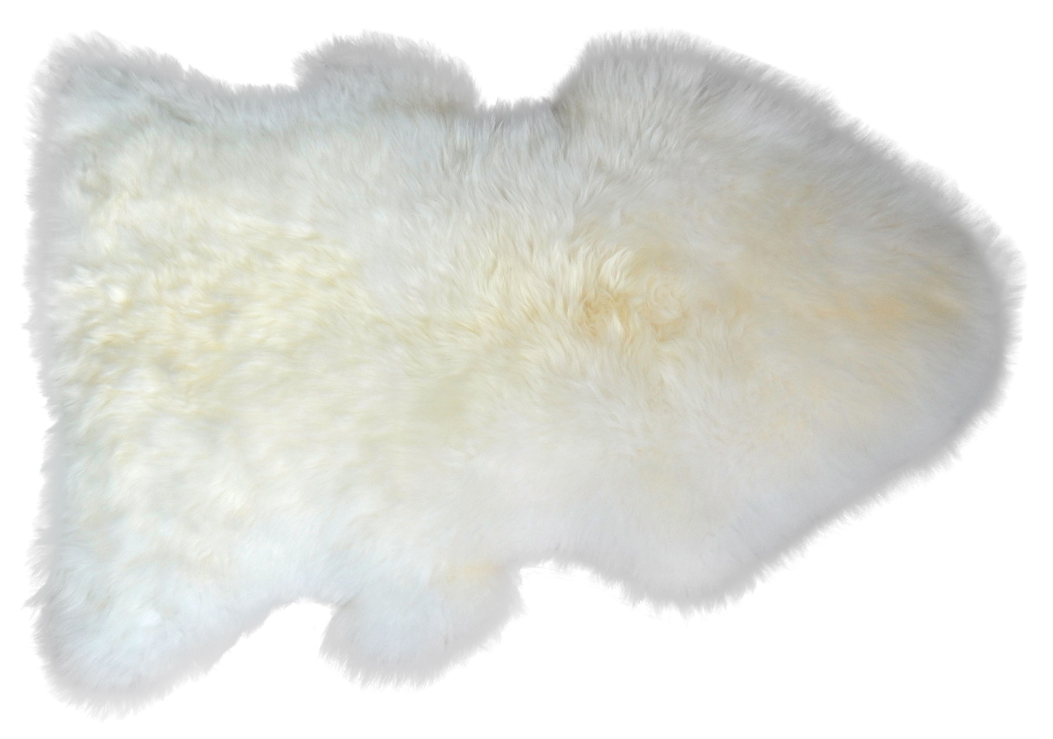 Gastvrijheid slinger Flikkeren Tapijt in ivoorkleur van echte schapenwol voor vloerkleed