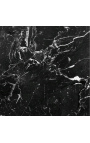 Konsoli peilibarokkityylistä hopeoitua puuta ja mustaa marmoria
