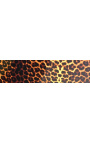 Noptiera leopard baroc cu bronz aurit si 3 sertare