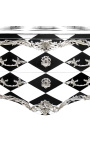 Suuri barokin komero Louis XV tyyli "Rautalevy" mustavalkoinen