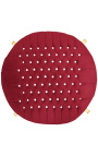 Ümmargune barokk-ladustamise pink Burgundia sametis rhinestones ja hõbedaga puit - 5