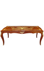 Stort spisebord Louis XV stil intarsia palisander