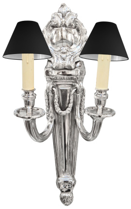 Gran bronce plateado de Sconce Louis XVI estilo