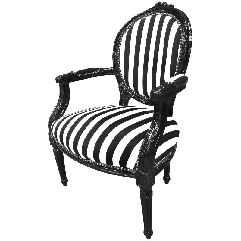 Chaplin Black Louis Arm Chair