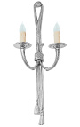 Большой настенный светильник серебро бронза Louis XVI стиле с лентами